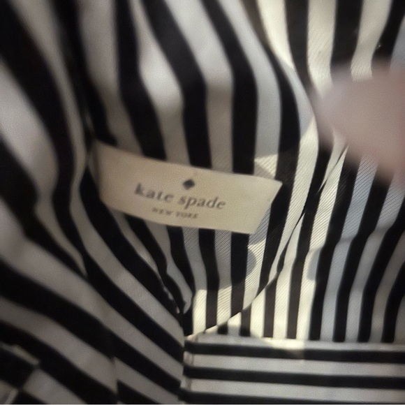 Kate Spade Tote Pebbled Cream Black Two Tone Shoulder Bag Purse Linda Southport - Picture 7 of 11